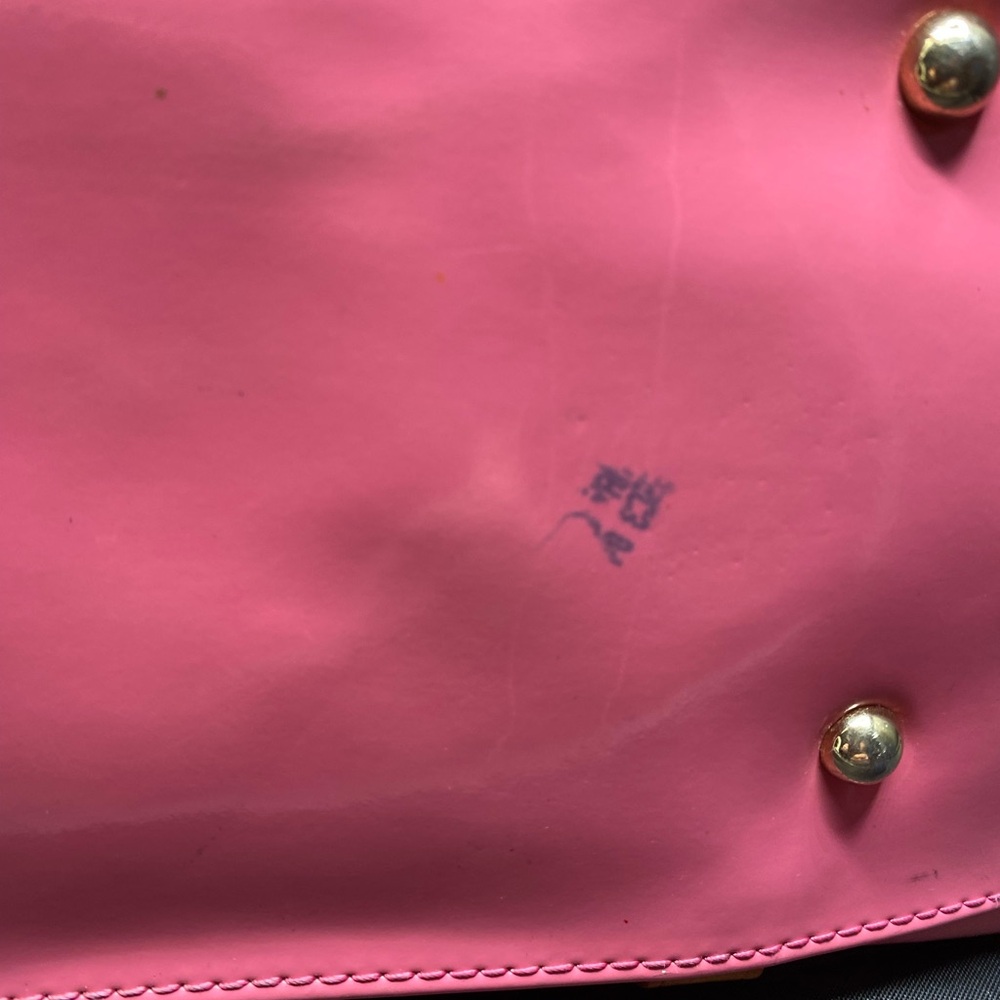 661 Dooney&Bourke pink patent tote Preowned PROJECT BAG###### - Picture 10 of 13